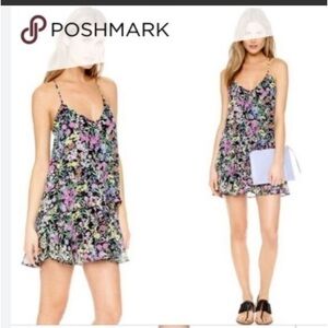 Revolve Yumi Kim Floral Tiered Mini Dress Size Large